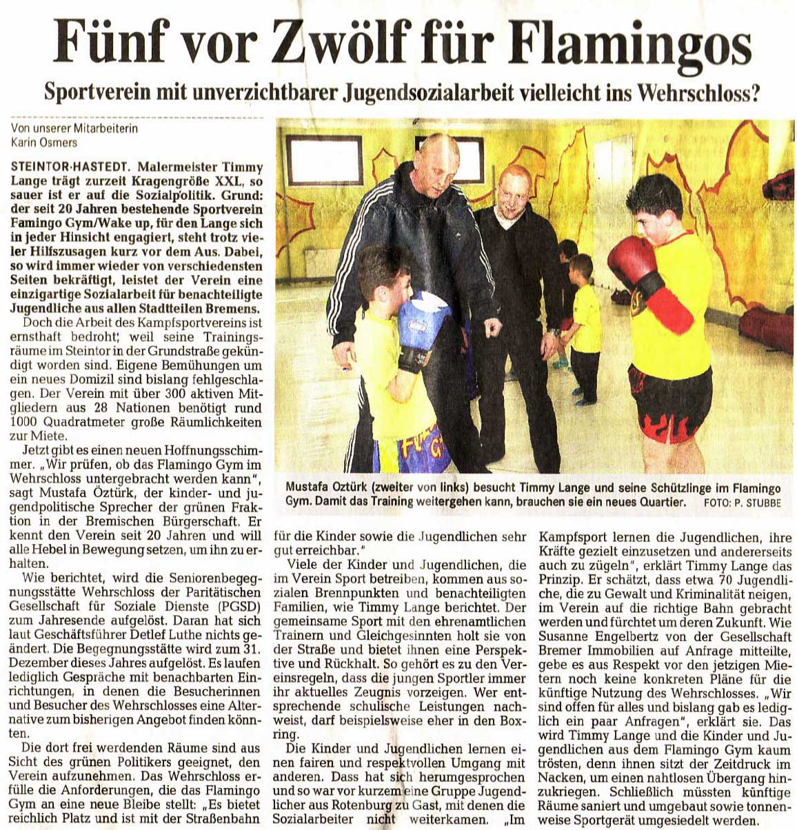 20080417-fuenf vor zwoelf fuer flamingo-statteil Kurier